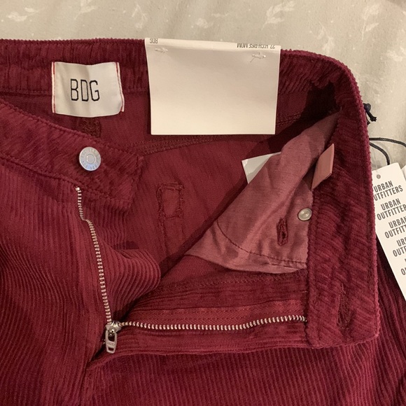 NWT Burgundy corduroy high-rise “mom” pants BDG Urban Outfitters - Picture 11 of 12